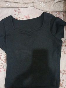 Chic Black V-Neck Top