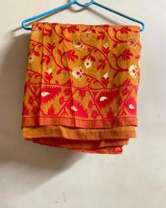 Vibrant Floral Print Saree