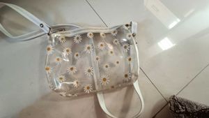 Daisy Print Clear Pouch