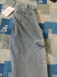 Light Wash Cargo Jeans