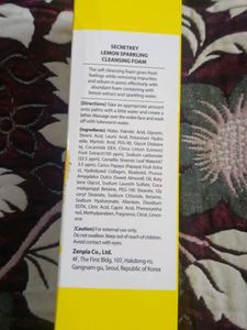Secret Key Lemon Sparkling Cleansing Foam