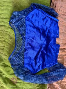 Royal Blue Polka Dot Lehenga Choli