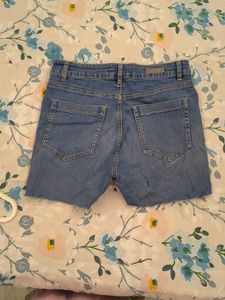 Blue Denim Cut-Off Shorts