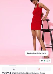 Red Ruched Dress sized large