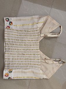 Embroidered Ethnic Crop Top with shrug