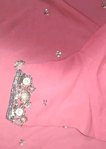 Georgette Stone And Sequins Saree