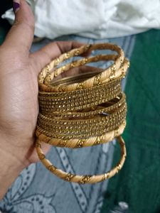 Set of Gold Thread Bangles