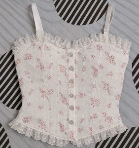 Cute Floral Corset Top