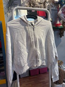 Light Grey Zip-Up Hoodie