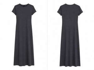 Sleek Grey Maxi Dress