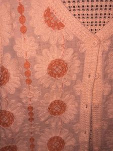 Shein Daisy Embroidered Cardigan