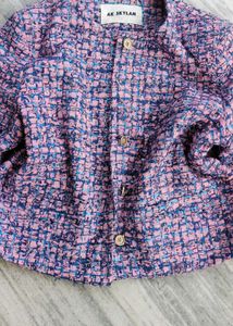Chic Textured tweed Cropped Jacket