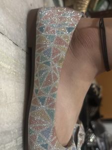 Sparkly Geometric Ballet Flats