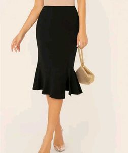 Black Flared Skirt