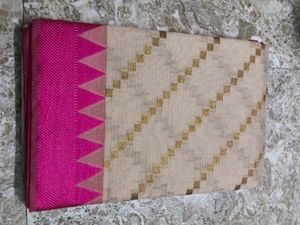 Elegant Beige Saree new fresh
