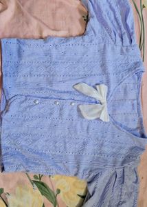 Cute Lavender Broderie Anglaise Top