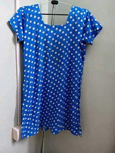 Blue Polka Dot Kurta Pajama With Dupatta