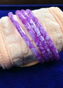 Purple Patterned Bangles Set