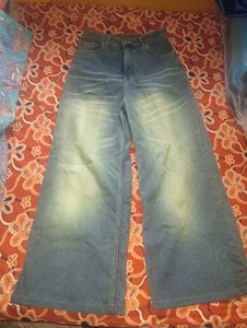 Wide Leg Denim Jeans