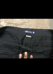 Black Denim Mini Skirt