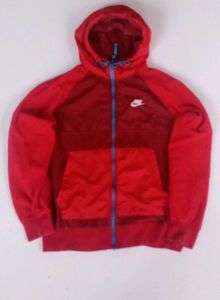 Nike Red Hooded Zip-Up Jacket