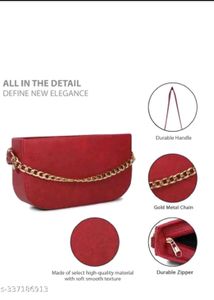 cherry red hand bag