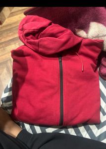 Reebok Red Full Zip Hoodie
