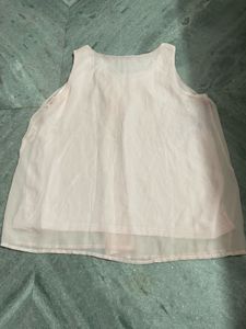 Chic Pink Embellished Sleeveless Top