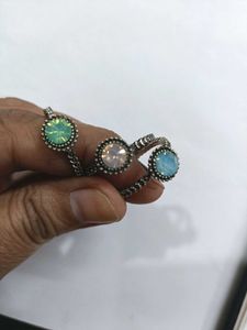 Set of 3 Gemstone Rings