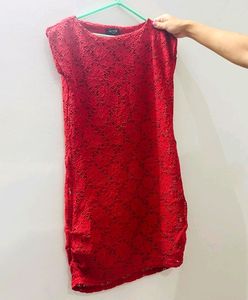 Red Netted Dress