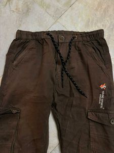 Men's Cargo Pants and Striped Shirt Set