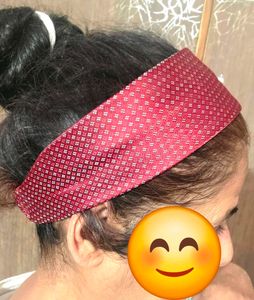 Chic Red Patterned Headband