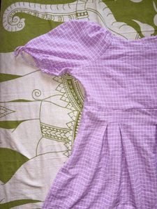 Cute Lavender Gingham Dress