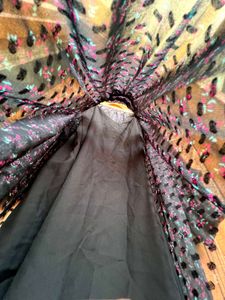 ZARA Sheer Floral Swiss Dot Dress – Size Medium