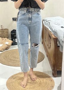 Completely New Ripped Light Wash Denim Jeans