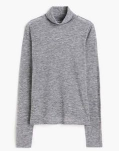 Grey Turtleneck Long Sleeve Top