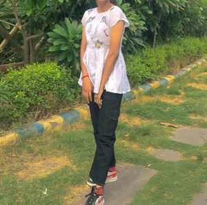 Short Kurti (Cotton ) Hand Embroidery Flowers