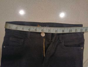Black Flare Jeans with Raw Hem