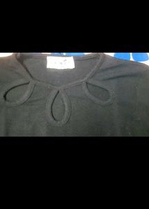Black crop Top with Cutout Detail