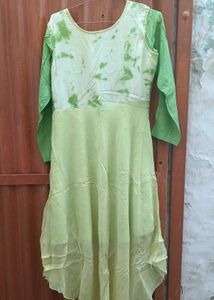 Green Tie-Dye Kurta with legging