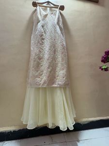 Elegant Cream Embroidered plazo set