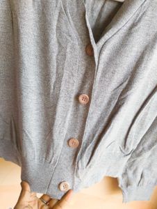 ❤️Size Xs To L Stylish Gray Knit Cardigan