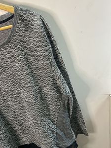 Tania Kay Chic Textured Tunic with Sheer Hem