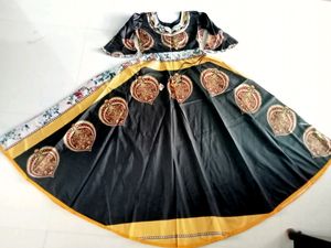 Full Anarkali Coffee Gaun