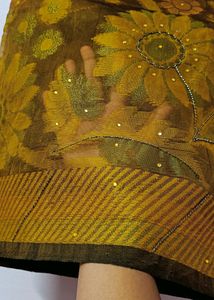 Beautiful Fancy Saree With Falls.