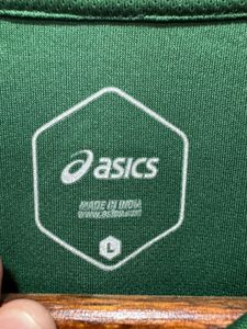 ASICS Green White DriFit Polo T-Shirt