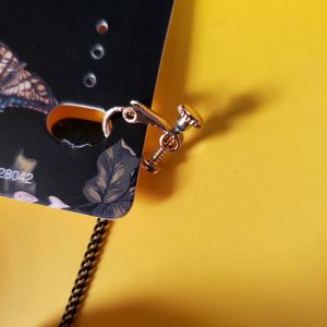 Black Fluffy Pom Dangle Earring