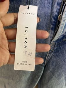 Topshop Straight For Button Up Jeans Tagged