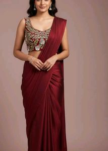 Elegant Navy Blue Saree