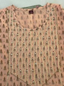 Blush Pink Printed Kurti